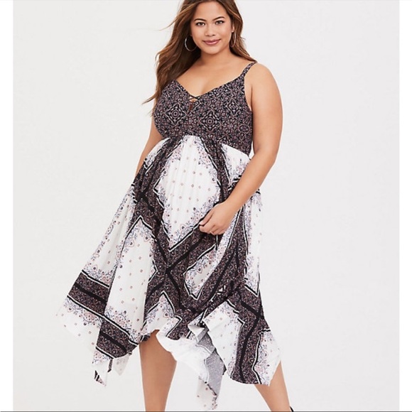 TORRID Boho Scarf Print Dress - Picture 2 of 7